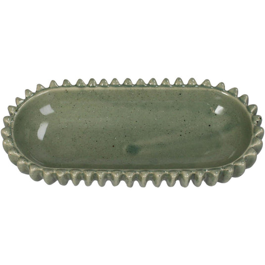 Kersten schaal keramiek green 26.5x12.5x4.5cm