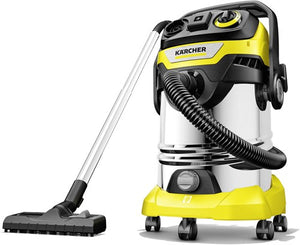Karcher kärcher wd 6 p s v-308 22 t renovation - 1300 w - 30 liter - renovatieset - geïntegreerd stopcontact - rvs zuigbuizen - afvoerschroef - rvs container - vlakfilter