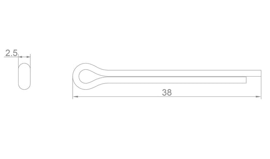 Katana split pins for shimano sram avid disc pads (2 pieces)