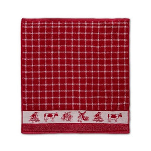 Ddddd keukendoek dutchie rood 50x55cm 6 stuks