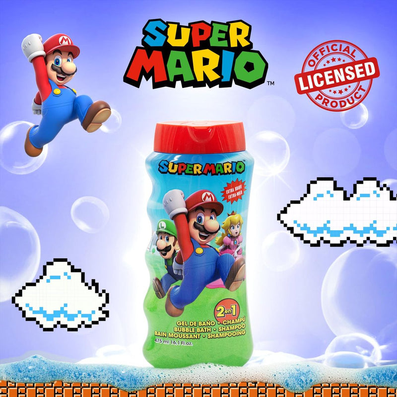 Afbeelding laden in galerijviewer, Super mario 2 in 1 bad douchegel + shampoo 475ml
