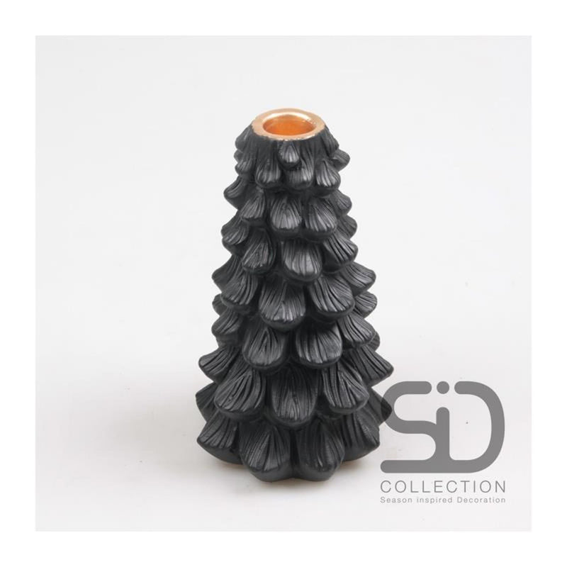 Afbeelding laden in galerijviewer, Season inspired decoration kaarsenstandaard 11x11x19 zwart
