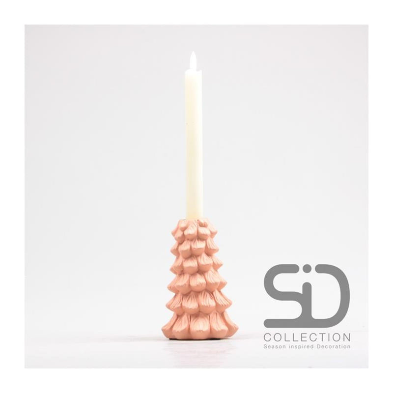 Afbeelding laden in galerijviewer, Season inspired decoration kaarsenstandaard 10x10x15 beigerood
