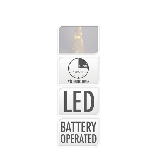 Kegel led wit 30 leds 58cm