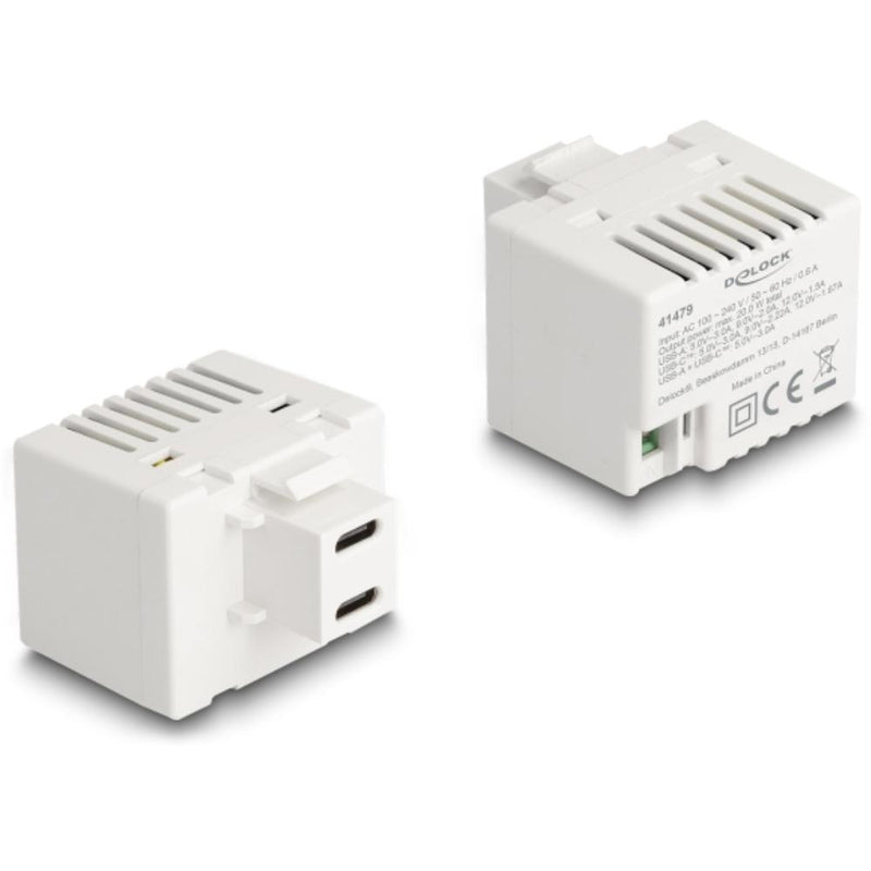 Afbeelding laden in galerijviewer, Usb c naar 2‑pins aansluitblok keystone
