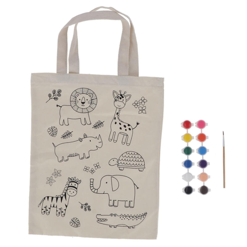 Afbeelding laden in galerijviewer, Esschert design inkleurtas jungle 29x36,5cm inclusief verf en penseel
