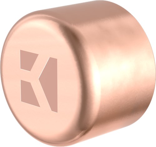 Afbeelding laden in galerijviewer, Kirchhoff koperen eindkap, blank, 18 mm, 1 socket (5301) - 989203055
