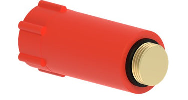 Kirchhoff kunststof bouwplug, rood, 1 2 , messing schroefdraad - 989135355