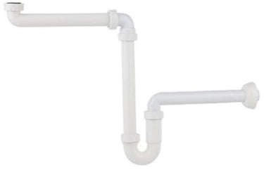 Kirchhoff polypropyleen ruimtebesparende sifon voor wastafel, 1 1 4 x 32 mm - 98833518