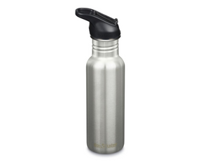 Klean kanteen drinkfles - classic narrow - sportdop met flip - brushed stainless - 532 ml