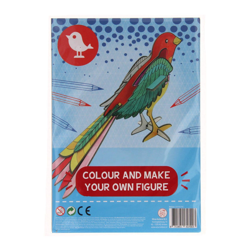 Afbeelding laden in galerijviewer, Kleur en maak je eigen vogelfiguur 24x17cm

