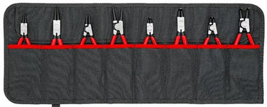 Knipex borgveertangenset 00 19 58 v01 (rood zwart, 8-delig, incl. roltas )
