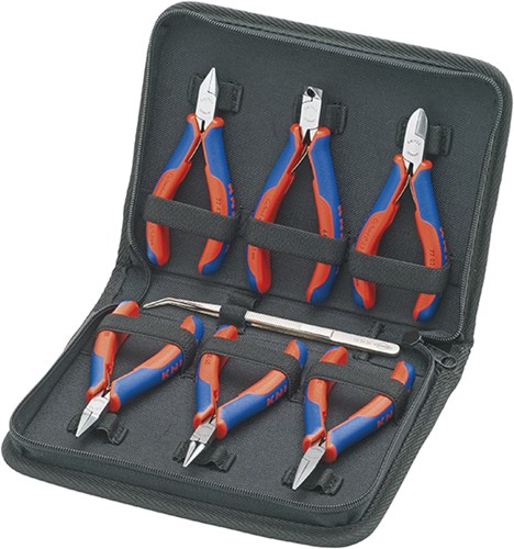Knipex 7-delige etui 00 20 16 tangenset (rood blauw)