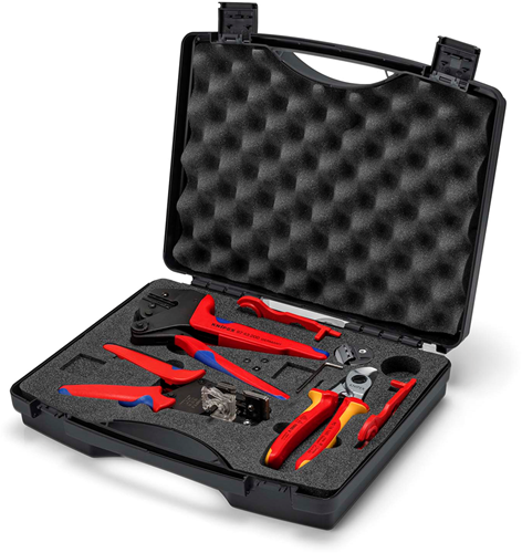 Afbeelding laden in galerijviewer, Knipex gereedschapskoffer voor fotovoltaïek | voor solar connectors mc4 (multi-contact) | 7-delig - 97 91 04 v01
