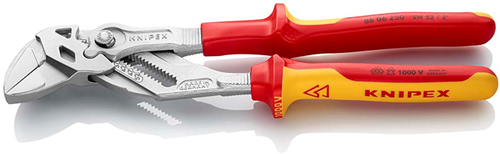 Afbeelding laden in galerijviewer, Knipex sleuteltang | 250 mm lengte | tang en schroefsleutel in eén | geïsoleerd | meer-componentengrepen - 86 06 250 sb
