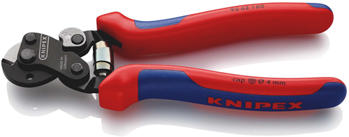Afbeelding laden in galerijviewer, Knipex staaldraadschaar | voor zeer stevige draadkabels | meer-componentengrepen | gebruineerd | lengte 160 mm - 95 62 160 sb
