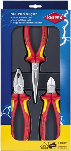 Knipex elektro-set 002012 tangenset (3-delig)