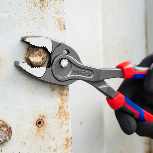 Afbeelding laden in galerijviewer, Knipex twingrip voor- en zijsnijtang | comfortgrepen | grijs geatramenteerd | lengte 250 mm - 82 02 250
