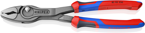 Afbeelding laden in galerijviewer, Knipex twingrip voor- en zijsnijtang | comfortgrepen | grijs geatramenteerd | lengte 250 mm - 82 02 250
