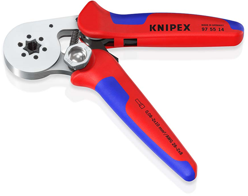 Afbeelding laden in galerijviewer, Knipex zelfinstellende krimptang voor adereindhulzen | zij-invoering | meer-componentengrepen - 97 55 14 sb

