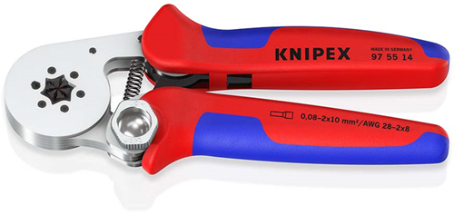 Afbeelding laden in galerijviewer, Knipex zelfinstellende krimptang voor adereindhulzen | zij-invoering | meer-componentengrepen - 97 55 14 sb
