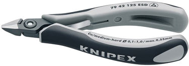 Knipex zijsnijtang spitse-kop 125 mm esd - 7942125esd