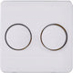 Enzo kopp hk02 arctic wit afdekplaat + knop duo dimmer - 4621035