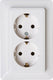 Enzo kopp hk02 wit inbouw stopcontact ra dubbel