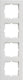 Enzo kopp hk07 pure mat wit 4 voudig afdekraam - 4624230
