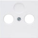 Enzo kopp hk07 pure mat wit afdekplaat voor coax - 4624040