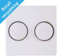 Enzo kopp paris arctic wit afdekplaat + knop duo dimmer - 4625035