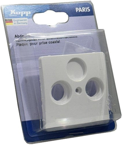 Afbeelding laden in galerijviewer, Enzo kopp paris arctic wit afdekplaat voor coax - 4625040
