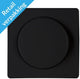 Enzo kopp paris mat zwart afdekplaat + knop dimmer - 4625230