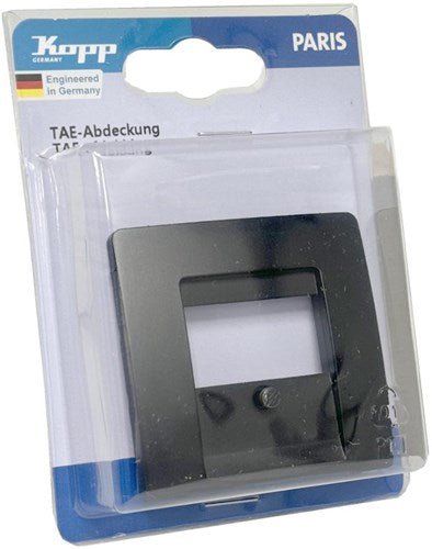 Afbeelding laden in galerijviewer, Enzo kopp paris mat zwart afdekplaat usb - 4625270
