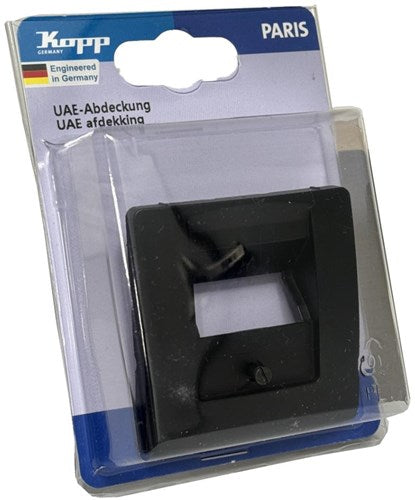 Afbeelding laden in galerijviewer, Enzo kopp paris mat zwart afdekplaat utp dubbel - 4625260
