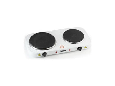 Tristar kookplaat dubbel 18,5 + 15,5cm, 1500+1000w, regelbaar 5 standen