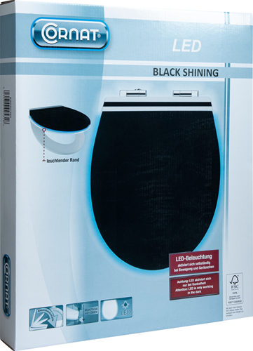 Afbeelding laden in galerijviewer, Cornat wc-bril mdf black shining sc - ksdsc362
