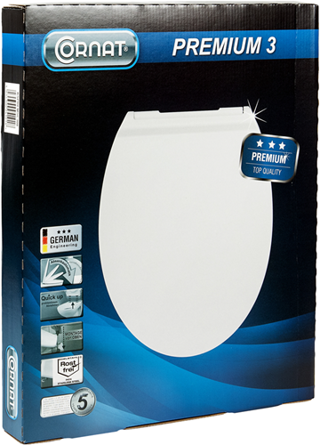 Afbeelding laden in galerijviewer, Cornat premium 3 wc-bril sc afneembaar wi - kspremsc300
