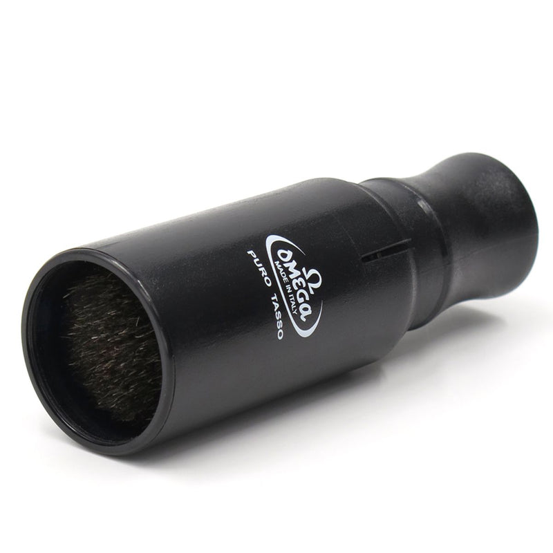 Afbeelding laden in galerijviewer, Omega scheerkwast 100% black badger reiskwast 9cm
