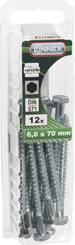 Afbeelding laden in galerijviewer, Connex houtdraadbout (6k) 6x70 * 12st vz - ky3146070
