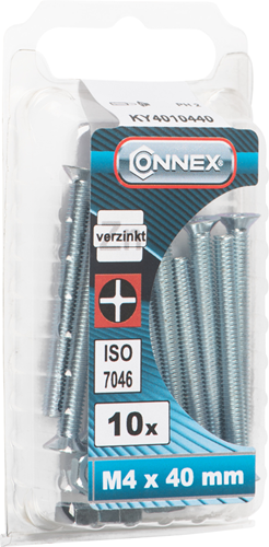 Afbeelding laden in galerijviewer, Connex metaalschroef vz-k m4x40 10st vz - ky4010440
