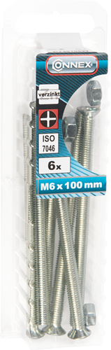 Afbeelding laden in galerijviewer, Connex metaalschroef vz-k m6x100 * 6st vz - ky4010699
