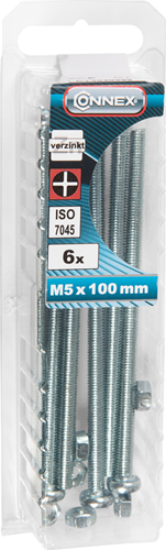Afbeelding laden in galerijviewer, Connex metaalschroef cy-k m5x100 * 6st vz - ky4030599
