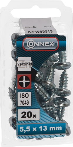 Afbeelding laden in galerijviewer, Connex plaatschroef pank 5.5x13 20st vz - ky4065513
