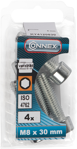 Afbeelding laden in galerijviewer, Connex binnenzeskantbout cy m8x30 4st vz - ky4120830
