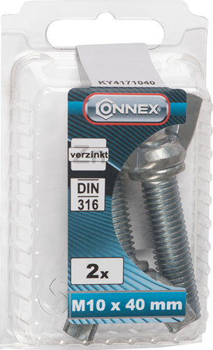 Afbeelding laden in galerijviewer, Connex vleugelbout m10x40 2st vz - ky4171040
