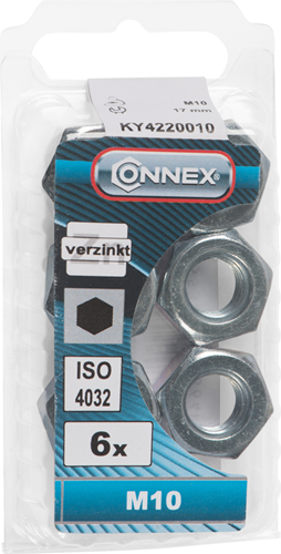 Connex zeskantmoer m10 6st vz - ky4220010