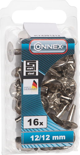Connex lederrivet 12 12mm 16st ni - ky4301212