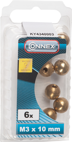 Afbeelding laden in galerijviewer, Connex kogelmoer m3x10 6st ms - ky4340003
