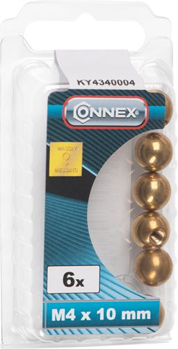 Afbeelding laden in galerijviewer, Connex kogelmoer m4x10 6st ms - ky4340004
